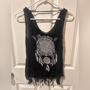 Y2k Dreamer Black Sleeveless Top size small